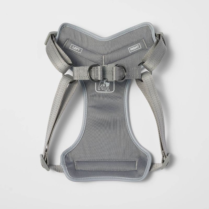 slide 3 of 4, Reflective Basic Mesh Dog Harness - L - Gray - Boots & Barkley™, 1 ct
