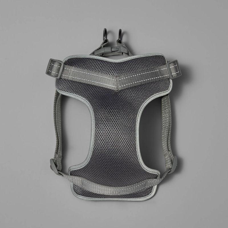slide 4 of 4, Reflective Basic Mesh Dog Harness - L - Gray - Boots & Barkley™, 1 ct