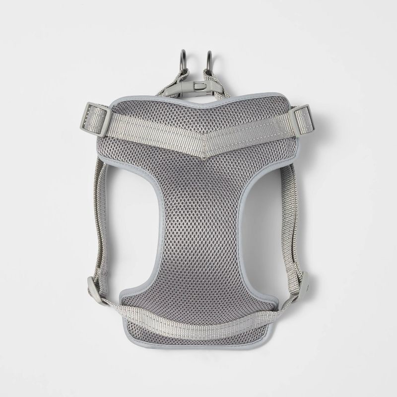 slide 1 of 4, Reflective Basic Mesh Dog Harness - L - Gray - Boots & Barkley™, 1 ct