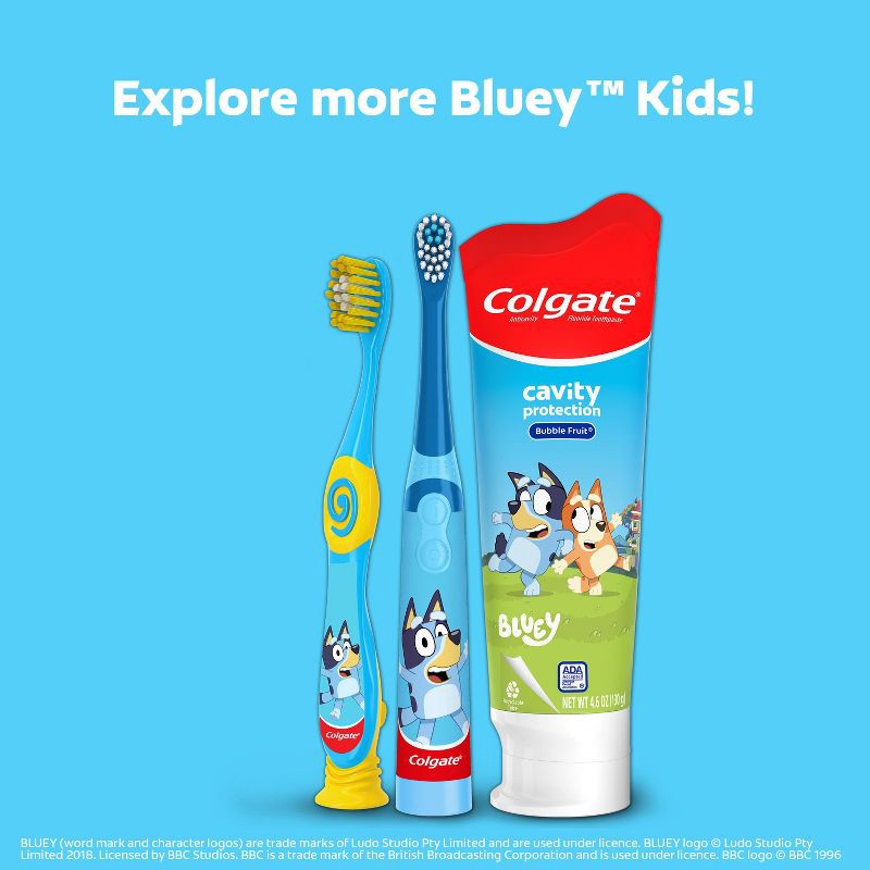 slide 8 of 13, Colgate Kids' Battery Toothbrush - Bluey, 1 ct
