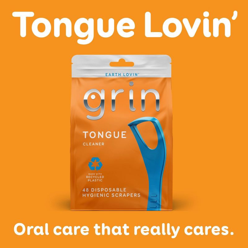 slide 5 of 8, Grin Oral Care Tongue Cleaner - 48ct, 48 ct