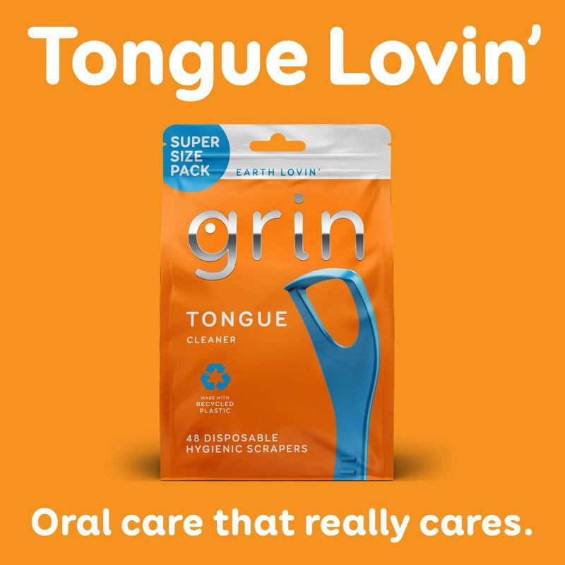 slide 9 of 11, Grin Oral Care Tongue Cleaner - 48ct, 48 ct