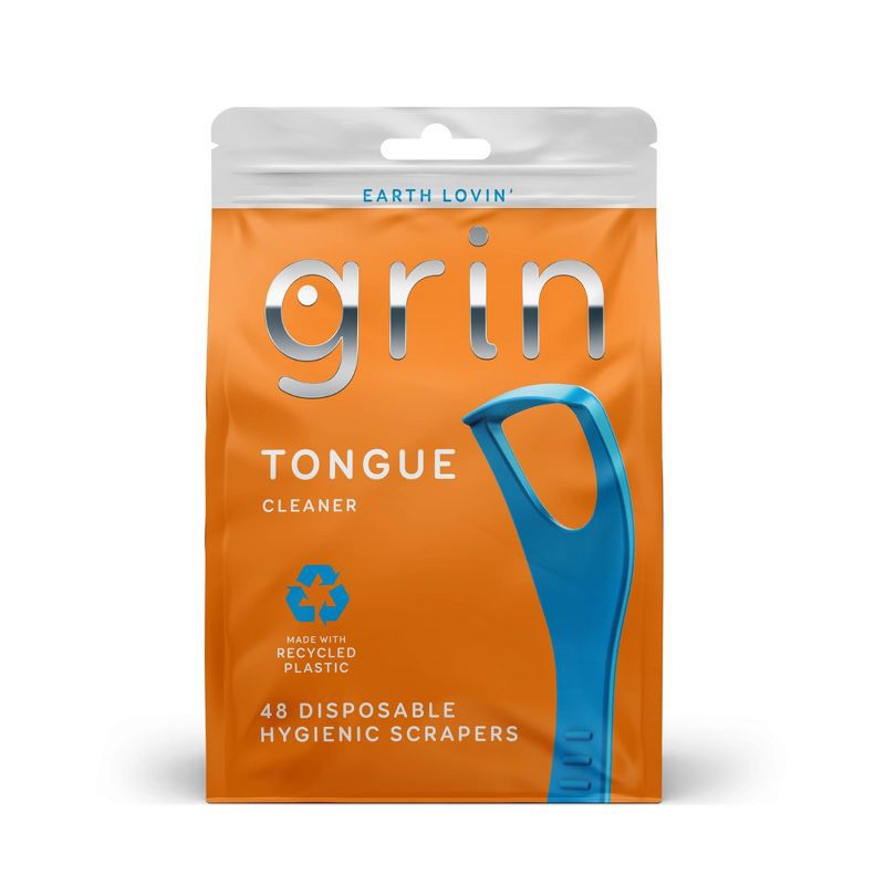 slide 1 of 8, Grin Oral Care Tongue Cleaner - 48ct, 48 ct