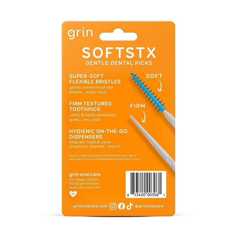 slide 2 of 7, Grin Oral Care Softstx - 90ct, 90 ct
