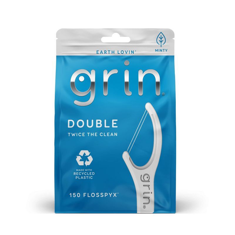 slide 1 of 9, Grin Oral Care Double Floss Picks - 150ct, 150 ct