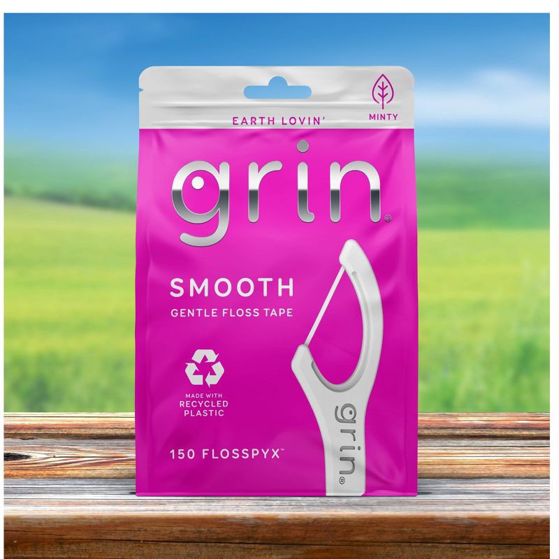 slide 8 of 9, Grin Oral Care Smooth Floss Picks - 150ct, 150 ct