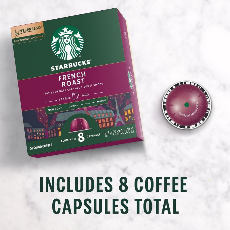 slide 4 of 9, Starbucks by Nespresso Vertuo Line French Dark Roast Coffee Pods - 8ct, 8 ct