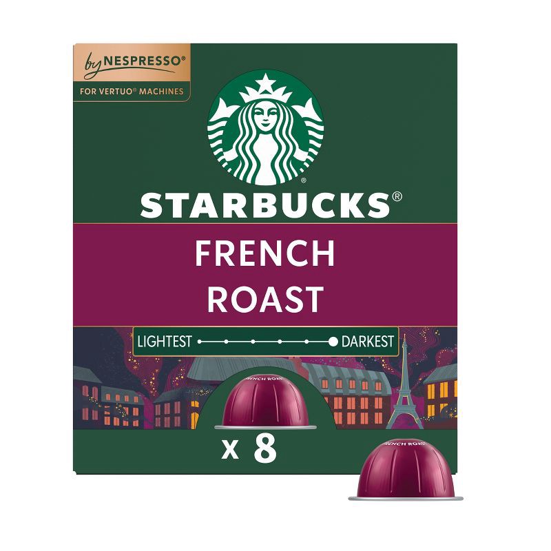 slide 1 of 9, Starbucks by Nespresso Vertuo Line French Dark Roast Coffee Pods - 8ct, 8 ct