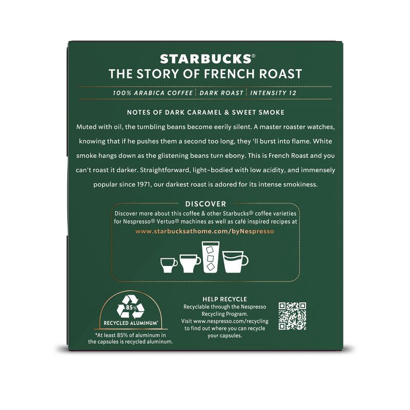 slide 2 of 9, Starbucks by Nespresso Vertuo Line French Dark Roast Coffee Pods - 8ct, 8 ct