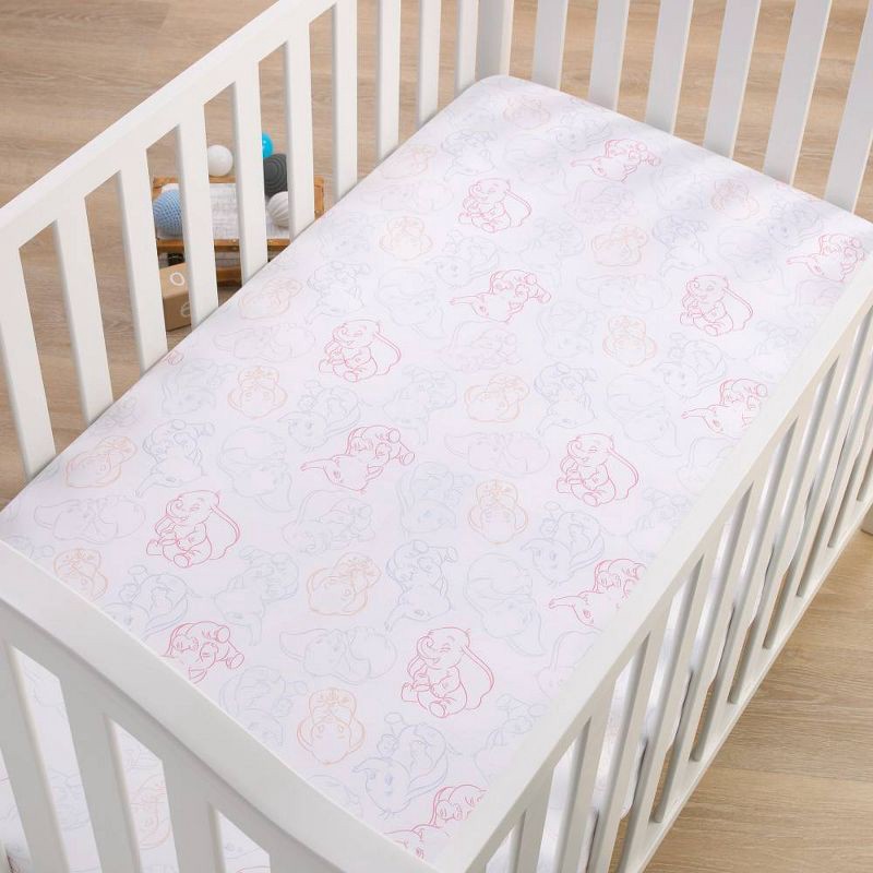slide 2 of 4, Disney Dumbo Fitted Crib Sheet, 1 ct