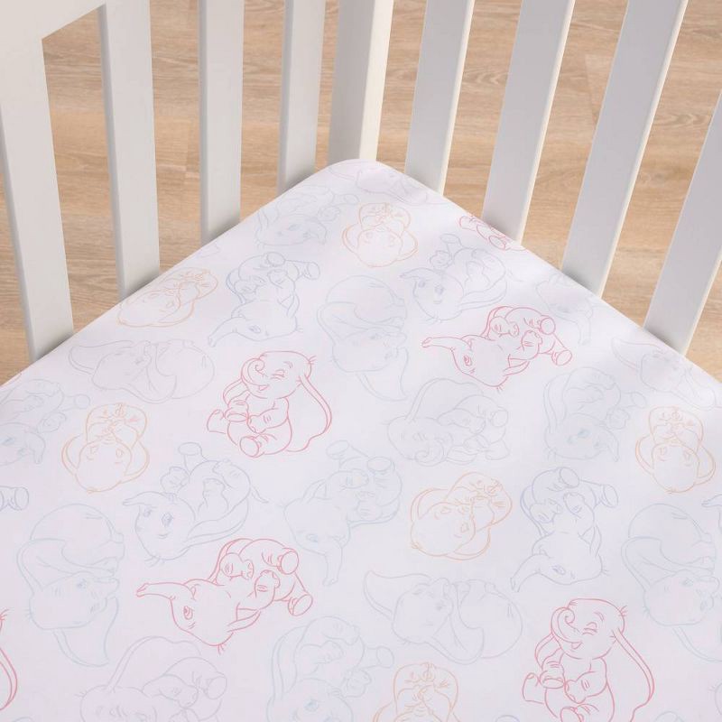 slide 3 of 4, Disney Dumbo Fitted Crib Sheet, 1 ct
