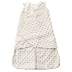 HALO Innovations Plush Dot Velboa Sleepsack Swaddle Wrap - Cream - S
