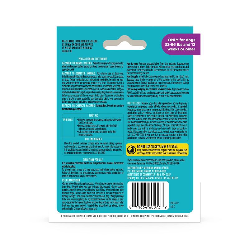 slide 2 of 3, Sergeant's Guardian Flea & Tick Topical Treatment for Dogs - 33-66 lbs - 3ct, 33 ct; 66 lb, 3 ct