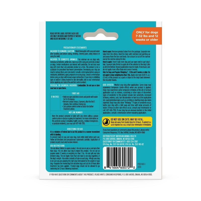 slide 2 of 3, Sergeant's Guardian Flea & Tick Topical Treatment for Dogs - 7-32 lbs - 3ct, 7 ct; 32 lb, 3 ct