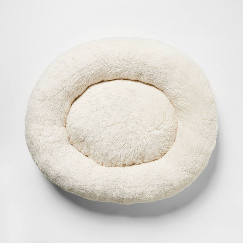 slide 2 of 3, Donut Bolster Dog Bed - Boots & Barkley™ - Cream - XL, 1 ct