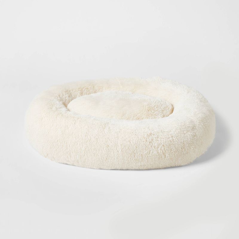 slide 1 of 3, Donut Bolster Dog Bed - Boots & Barkley™ - Cream - XL, 1 ct