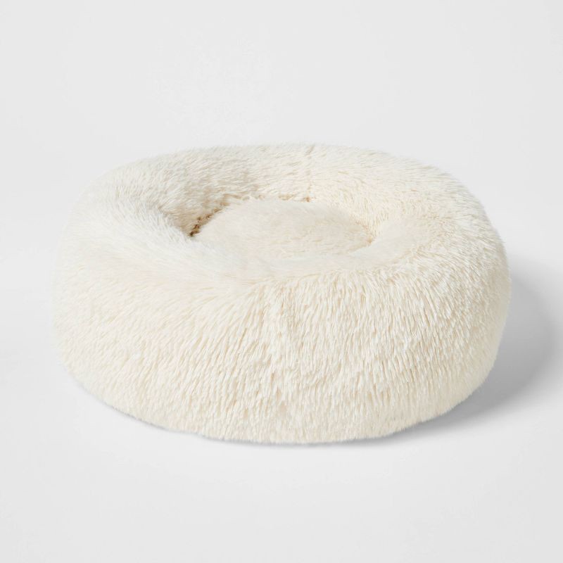 slide 1 of 3, Donut Bolster Dog Bed - Boots & Barkley™ - Cream - S, 1 ct