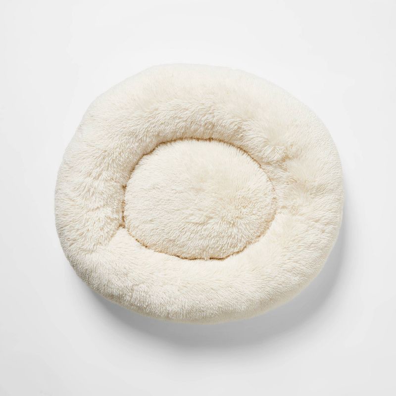 slide 2 of 3, Donut Bolster Dog Bed - Boots & Barkley™ - Cream - L, 1 ct