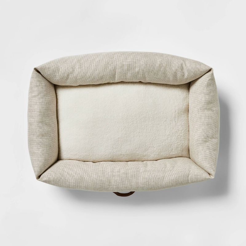 slide 2 of 3, Neutral 4-Sided Bolster Dog Bed - Boots & Barkley™ - Cream - L, 1 ct