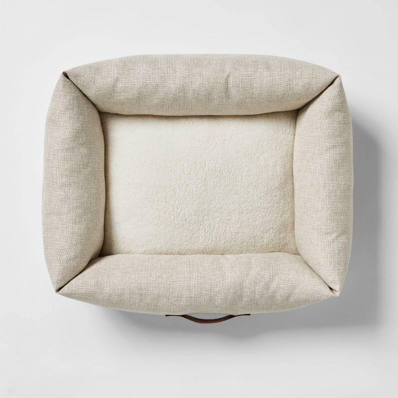 slide 2 of 3, Neutral 4-Sided Bolster Dog Bed - Boots & Barkley™ - Cream - M, 1 ct