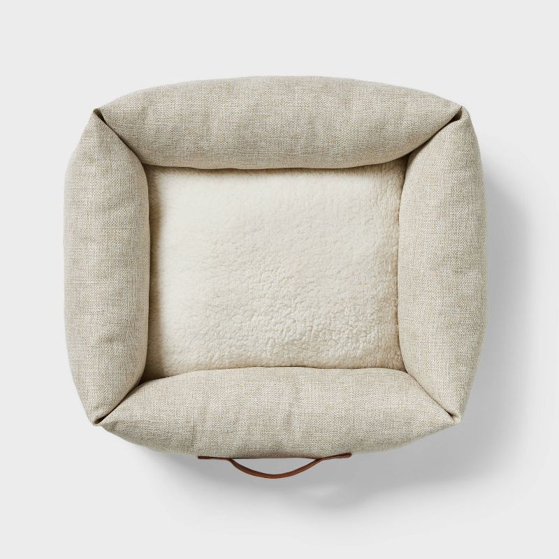 slide 2 of 3, Neutral 4-Sided Bolster Dog Bed - Boots & Barkley™ - Cream - S, 1 ct