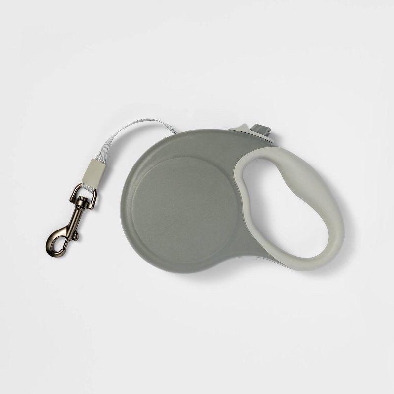 slide 2 of 3, Retractable Dog Leash - M - Gray - Boots & Barkley™, 1 ct