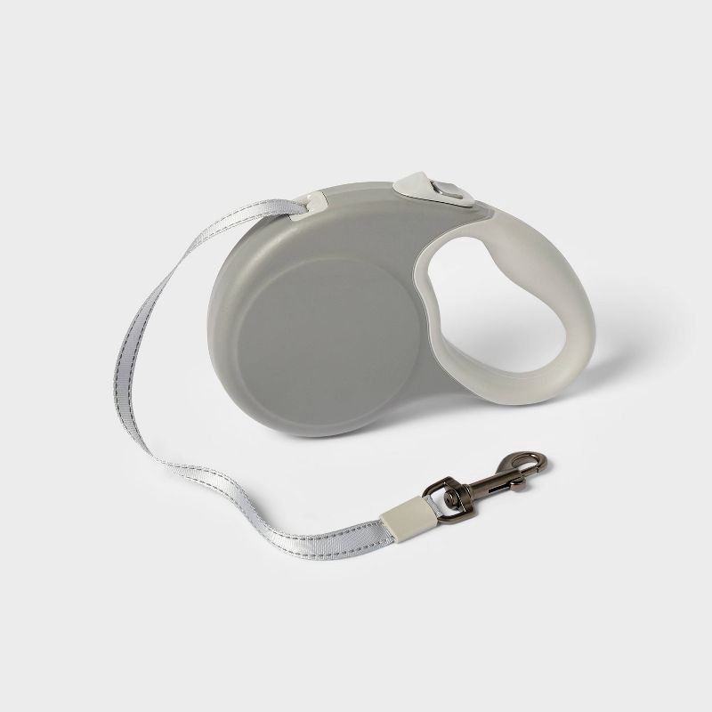 slide 1 of 3, Retractable Dog Leash - M - Gray - Boots & Barkley™, 1 ct
