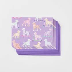 10ct Puppy Cards - Spritz™: Cute Dog Design, Thank You & Birthday, Blank Inside, Includes Envelopes, Purple, 10 Pack