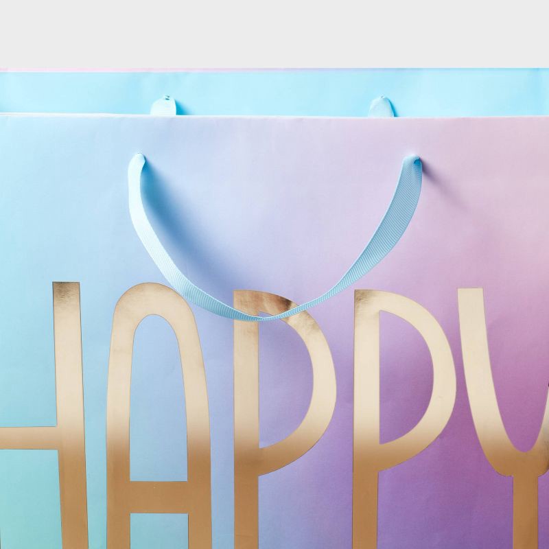 slide 3 of 3, Happy Birthday Ombre Jumbo Gift Bag - Spritz™, 1 ct