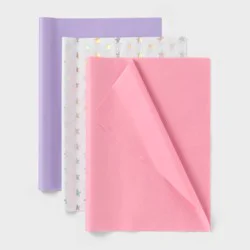 20ct Tissue Paper Pink/Purple/Silver Foil Star Print - Spritz™: Gift Bag Tissue Papers, 20 Pack, Multicolor, All Occasions