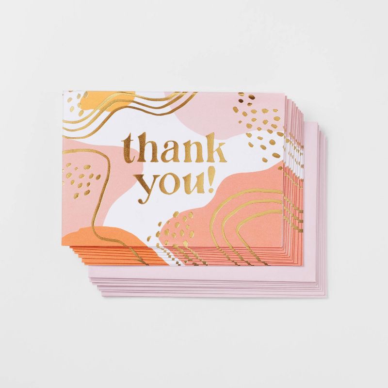 slide 1 of 3, 10ct Thank You Squiggles Cards - Spritz™, 10 ct