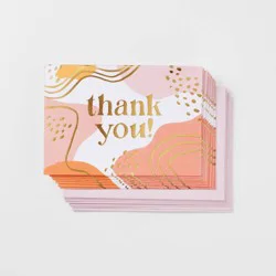 10ct Thank You Squiggles Cards - Spritz™: Abstract Multicolored Notes with Envelopes, Foil Accents, Card Pack