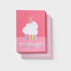 24ct Cupcake Thank You Notes Card Set with Envelopes Blank Inside - Spritz™