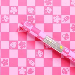 96"x30" Checkered Icon Wrapping Paper Pink - Spritz™