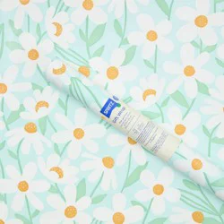 96"x30" Daisies Birthday Gift Wrapping Paper Blue - Spritz™