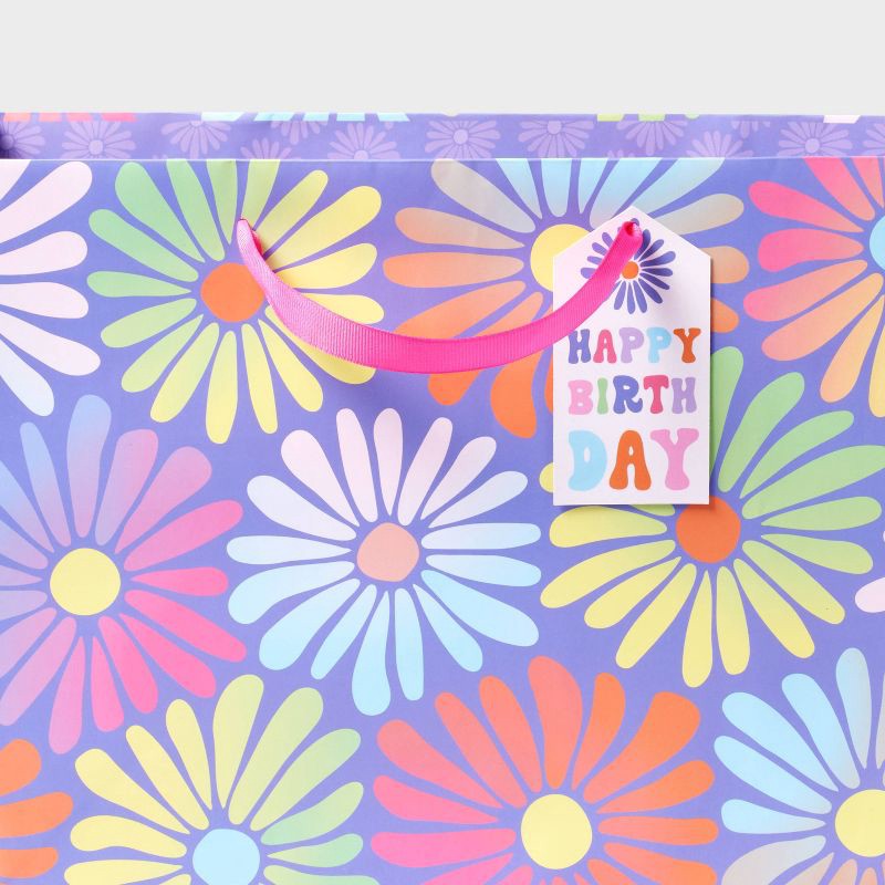 slide 3 of 3, Daisies Gift Bag - Spritz™: Medium Floral Gift Bag for All Occasions, Multi-Colored, 10"x12.75"x5", 1 ct