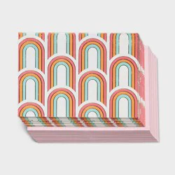 24ct Feminine Rainbow Note Card Set with Envelopes Blank Inside - Spritz™