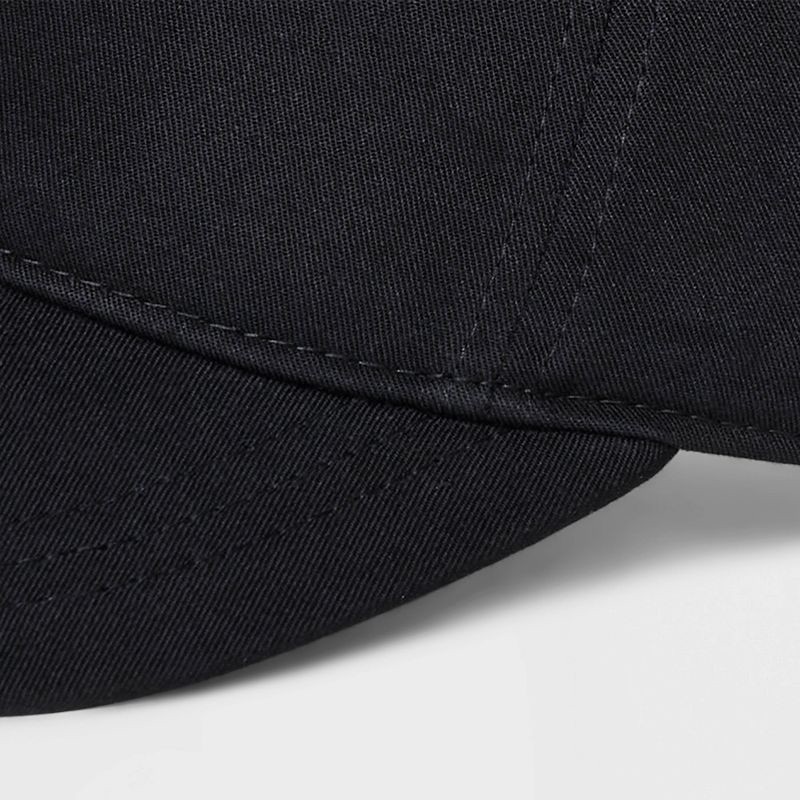 slide 4 of 4, Satin Lined Backless Baseball Hat - A New Day™ Black: Adjustable Midweight Woven Visor, 1 ct