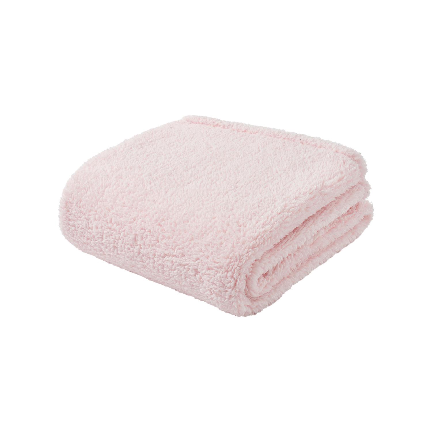 slide 1 of 6, Havenstay Value Sherpa Throw, 50 In X 70 In, Pink, 50 x 70