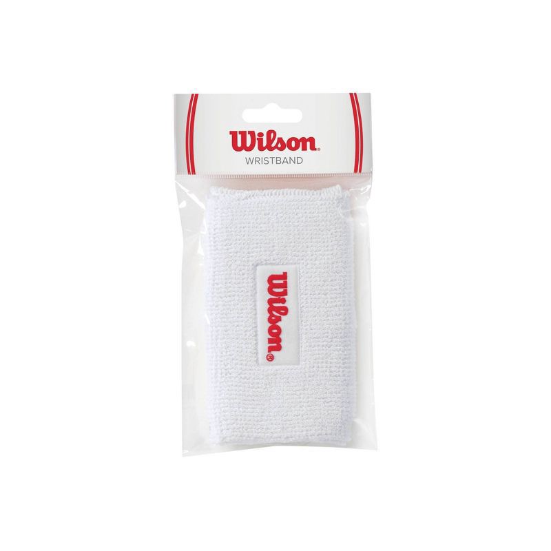 slide 1 of 1, Wilson Wristbands - White, 1 ct