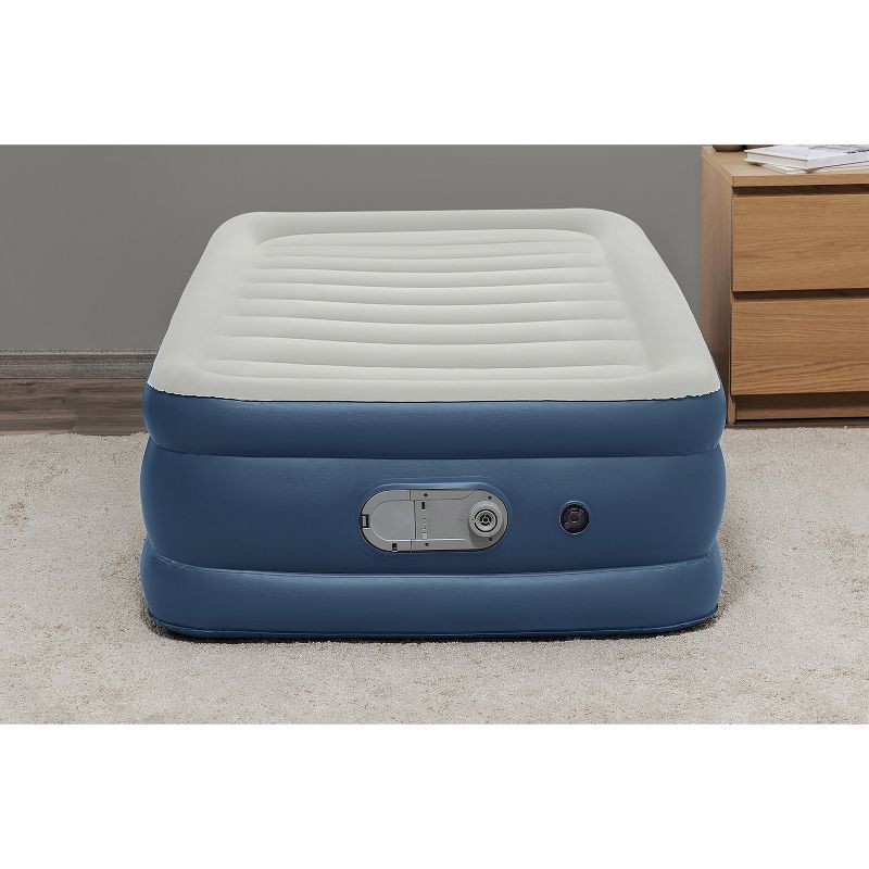 slide 1 of 11, Sealy AlwayzAire Flocked Top Air Mattress Twin with Built-in Dual Pump, 1 ct