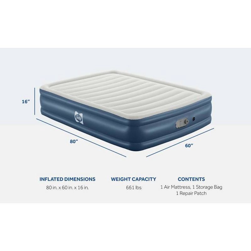 slide 8 of 10, Sealy AlwayzAire Air Mattress Queen with Built-in Dual Pump, 1 ct