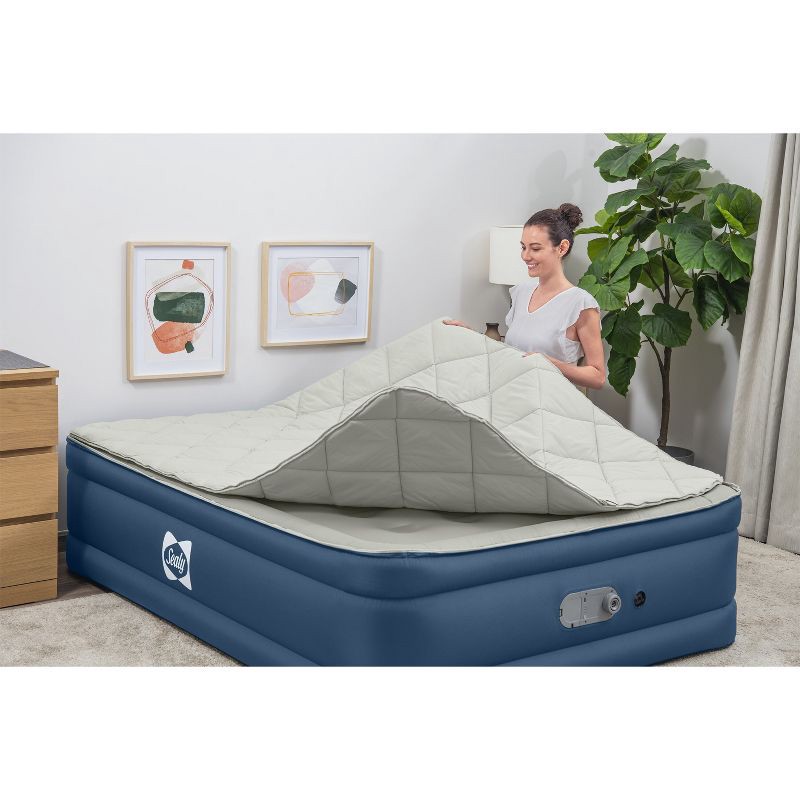 slide 3 of 11, Sealy AlwayzAire Tough Guard Duvet Top Air Mattress Queen with Built-in Dual Pump, 1 ct