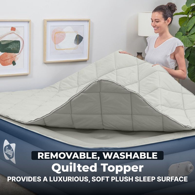 slide 6 of 11, Sealy AlwayzAire Tough Guard Duvet Top Air Mattress Queen with Built-in Dual Pump, 1 ct