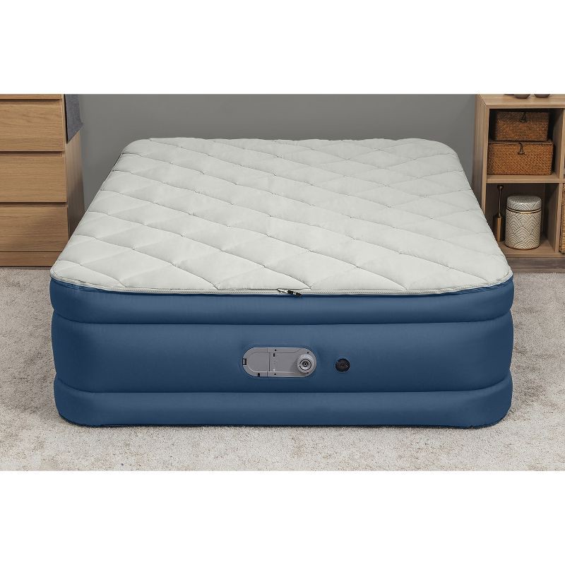 slide 1 of 11, Sealy AlwayzAire Tough Guard Duvet Top Air Mattress Queen with Built-in Dual Pump, 1 ct