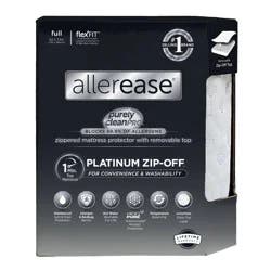 Allerease Platinum Full Zip-Off Plush Top Waterproof Allergen and Bedbug Barrier Mattress Protector: Hypoallergenic, Fits 12" Depth