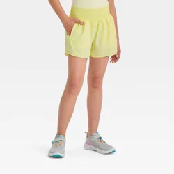 Girls' High-Rise Shorts - All In Motion™ Lemon Yellow XS