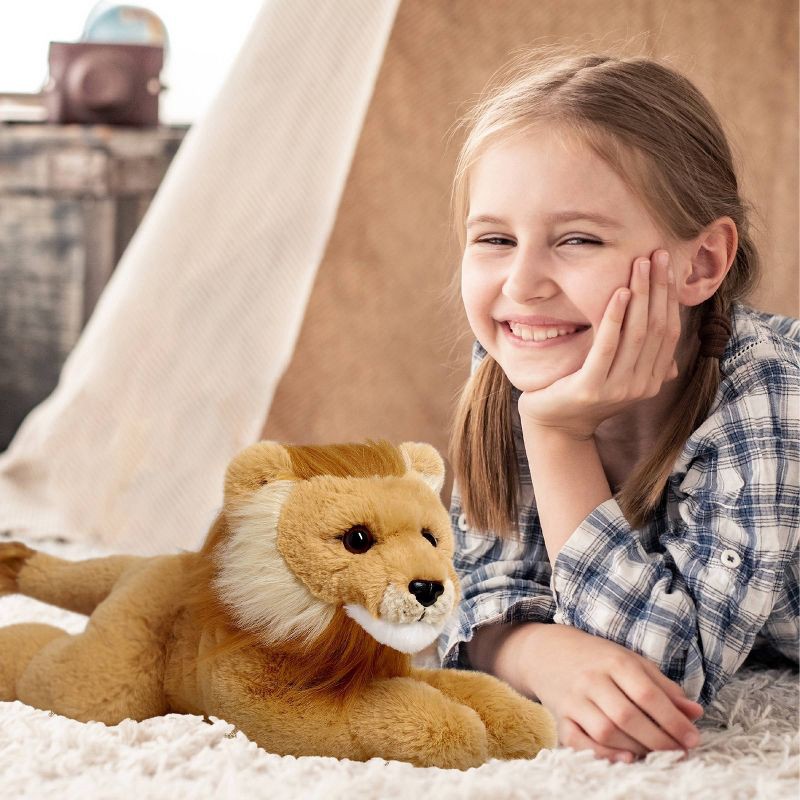 slide 2 of 8, FAO Schwarz 22" Lying Lion Toy Plush, 1 ct