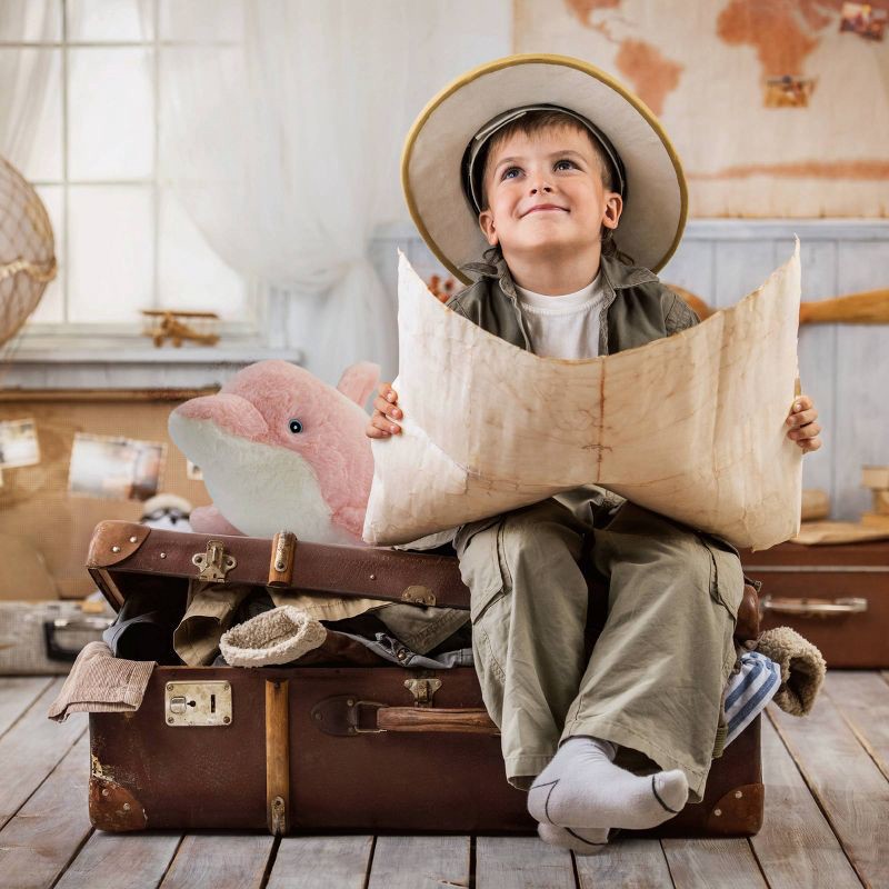 slide 2 of 6, FAO Schwarz 17" Pink Dolphin Toy Plush, 1 ct