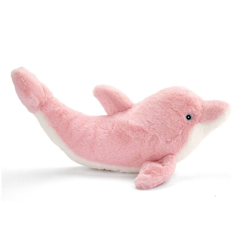 slide 3 of 6, FAO Schwarz 17" Pink Dolphin Toy Plush, 1 ct